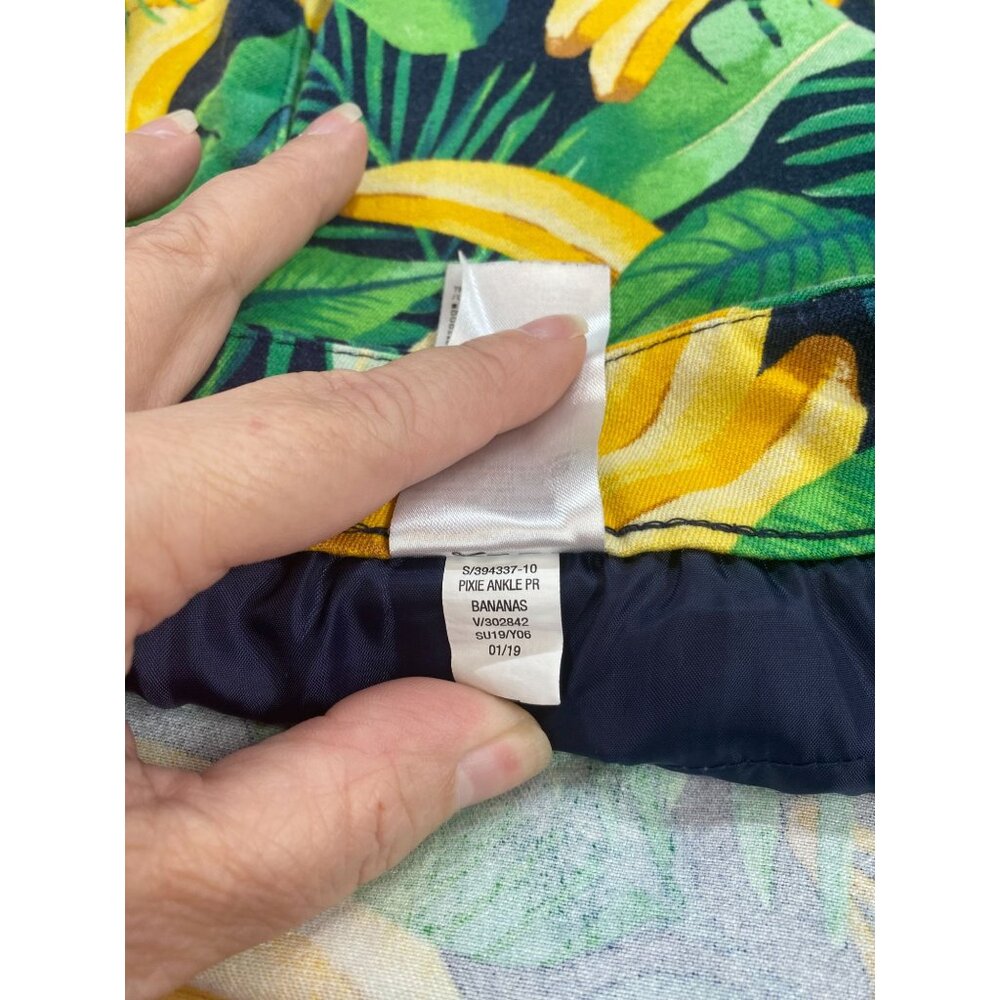 Old Navy Women's Size 18  Banana Lime Tropical Pixie Ankle Pants - Picture 12 of 13